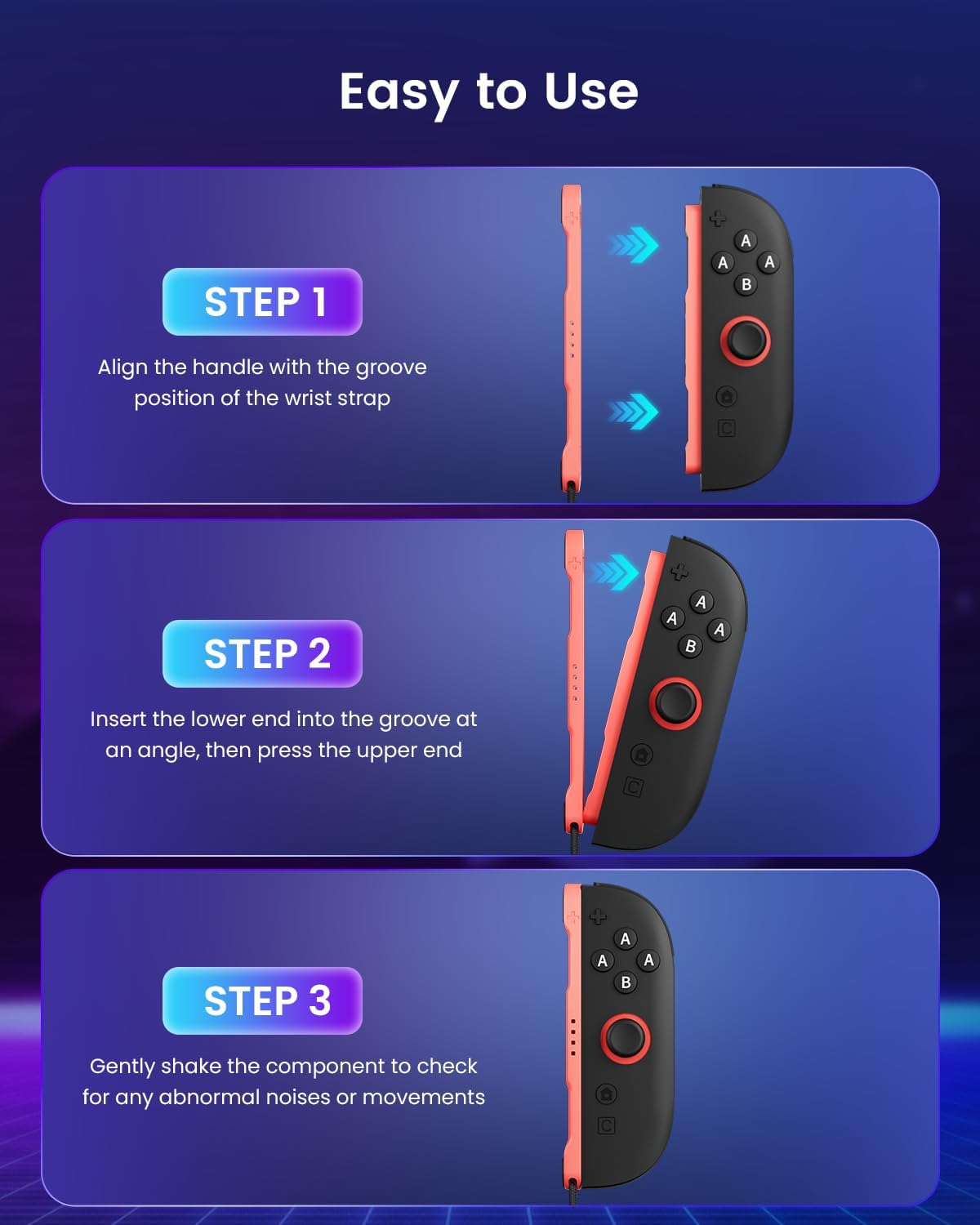 Wrist Strap for Switch 2 Joycons Strap Grips for Switch 2 Sports Accessories for Joycon Controller, Controller Hand Grip Accessories Easy to Install Adjustable Tightness Stable Connection
