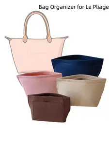 2026 Newly upgraded  Felt Bag Organizer, Multi-Pocket Bag Insert for Shoulder Bag, Storage Bag fits Large Foldable Tote Bag, Multi-Functional Handbag Accessory for Women, Tote Bag Organizer Insert, Compatible with Le Pliage Tote Bag, Felt Inner Bag