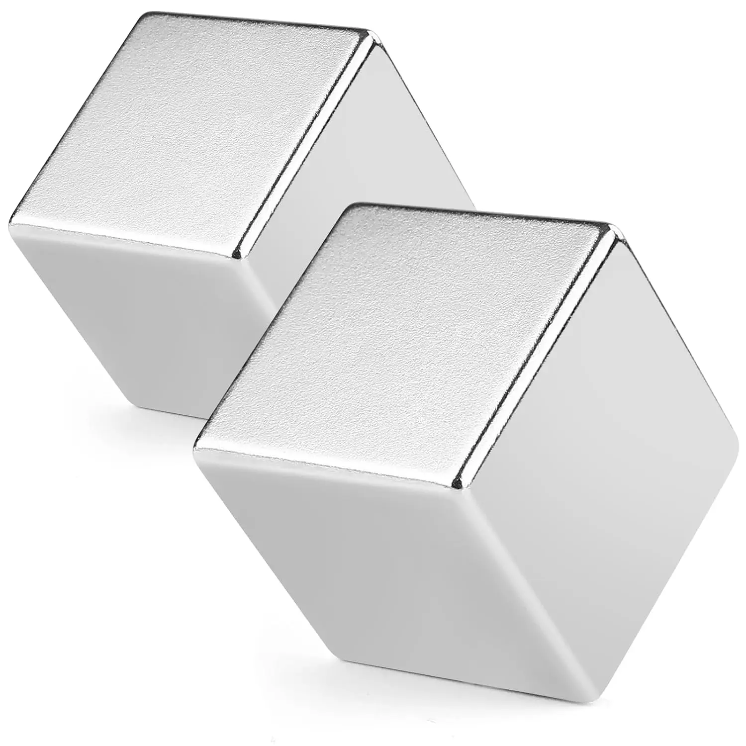DIYMAG Strong Rare Earth Magnet, Big Cube Neodymium Science Magnet 25x25mm | N52 Large 2 Pack Industrial High Powerful Block Magnets Disc Thick for Crafts, Fridge Unique