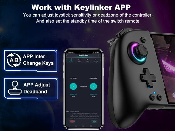 Switch Controllers for Switch/OLED Controller, Switch Wireless Pro Controller Joypad, Full-Size Ergonomic Handheld Mode Controller with Battery/RGB/Turbo/Programming