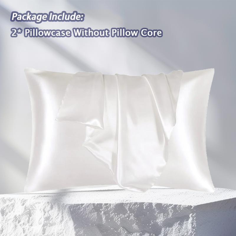 2/4-Piece Set Of Solid Color Silky Satin Pillowcases, Luxury Minimalist Style (Pillow Insert Not Included), Cool Bedroom Bedding, Enhance Your Sleep Experience, Suitable For Family Bedrooms and Dormitories Bedding Accessories