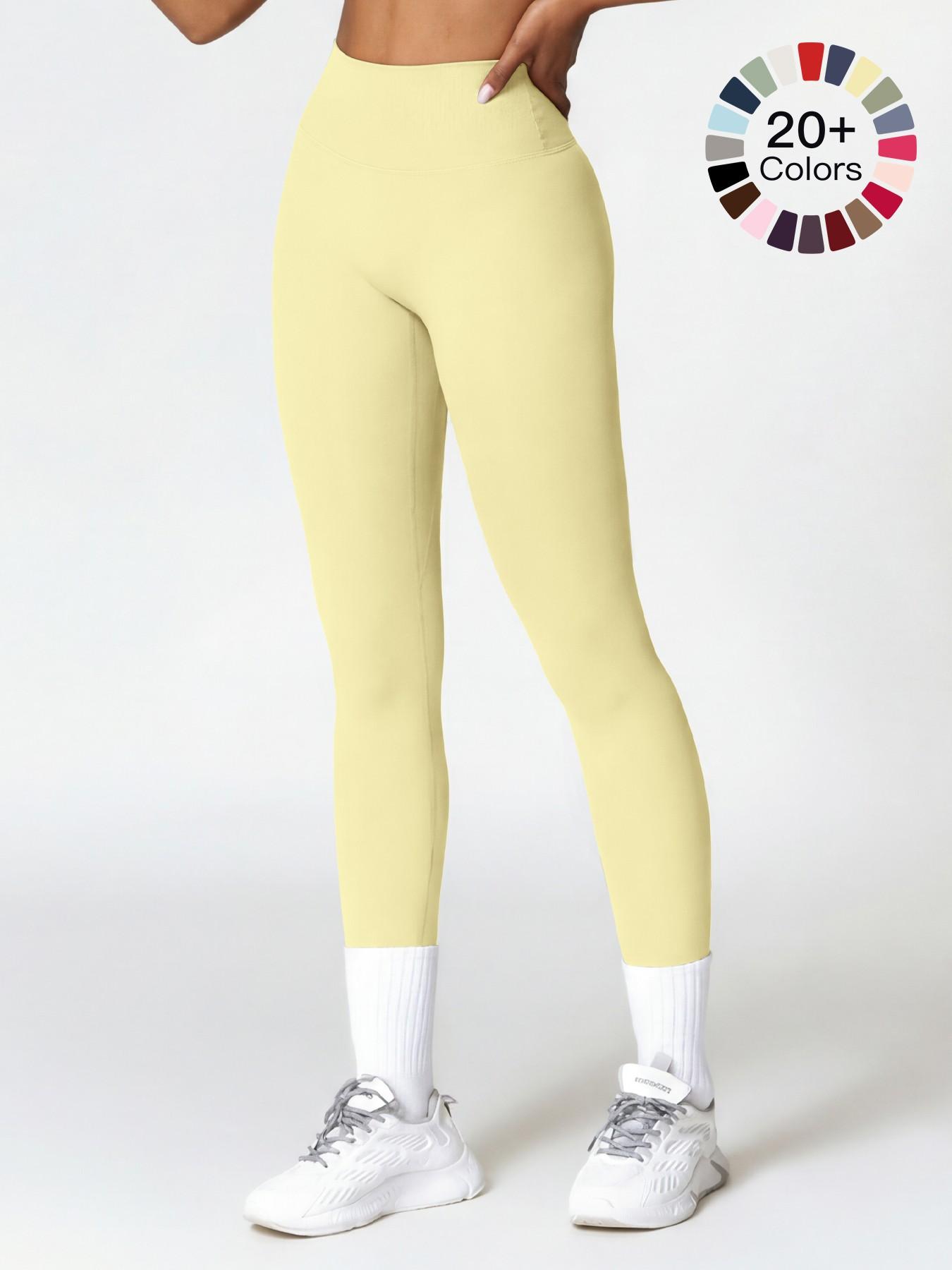 Women's High Waisted Sports Leggings, Sports Bottoms, Solid Color Skinny Pants, High Stretch Yoga Leggings, Ladies Sportswear for Indoor Outdoor Wear, Yoga Pants Women, Workout Tights