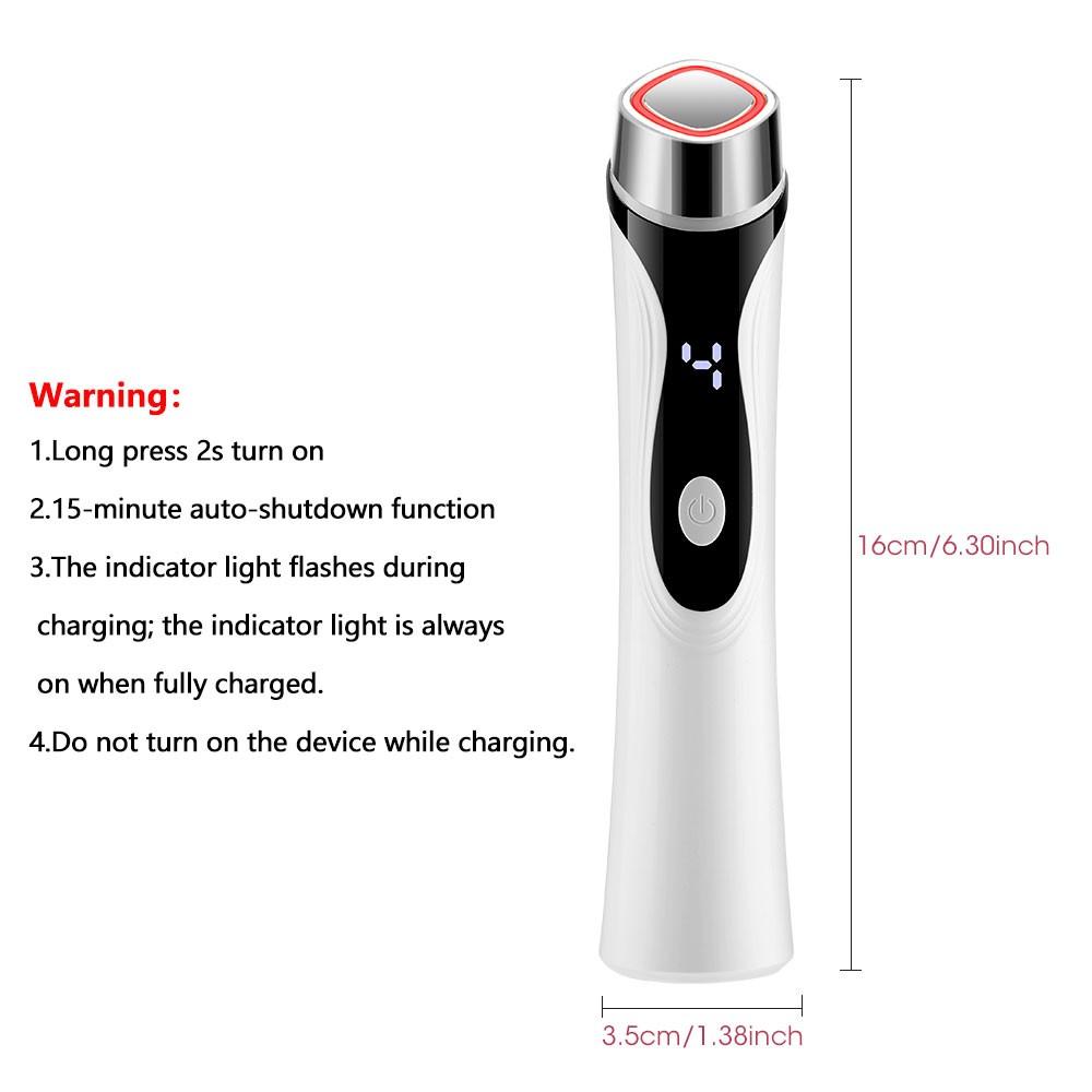 4-In-1 Facial Massage Beauty Device with Multi-Tone Red & Blue LED Lights, Warm Heating Face Contouring Lifting Machine, 4 Adjustable Skincare Modes for Face & Neck Daily Home Skin Care, Facial Beauty Massagers