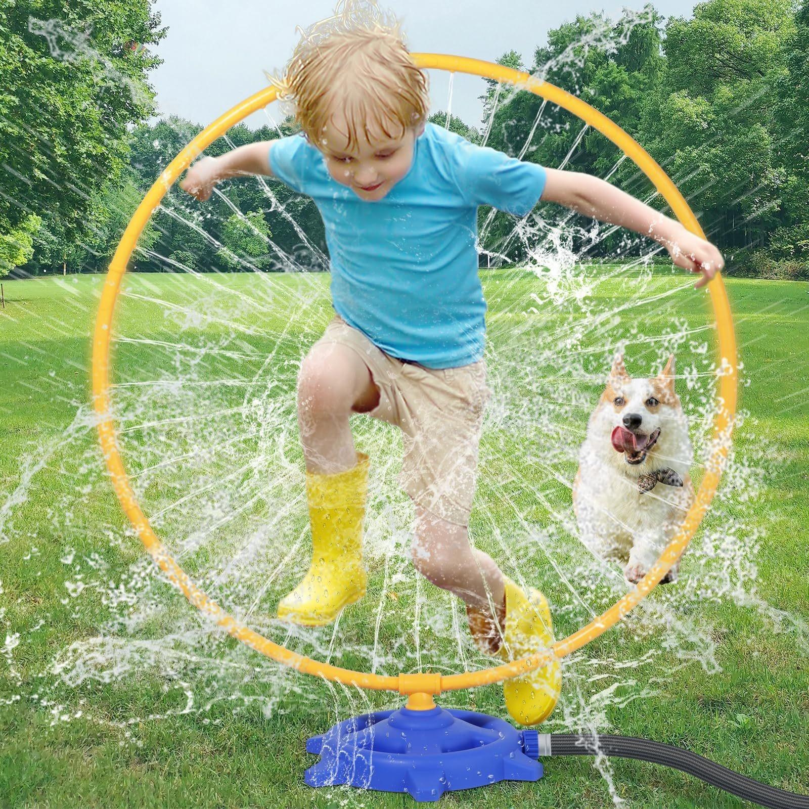 Water Sprinkler for Kids, 360 Degree Rotating Outdoor Water Toy, Garden Beach Sprinkler, Kids Bath Play Toy, Birthday Gifts, Fun and Interactive