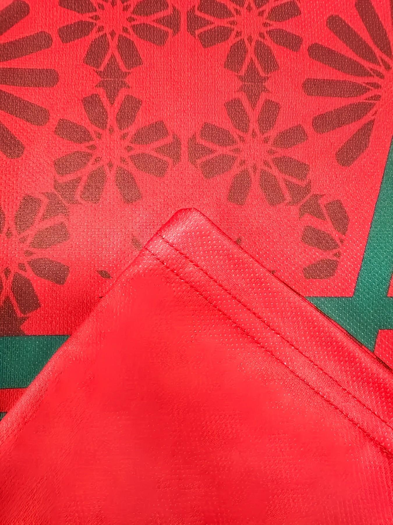 Men's Moroccan Soccer Jersey, Round Neck, Breathable Polyester Sport T-Shirt, Geometric Pattern, Slim Fit, Ideal for Casual and Outdoor Activities