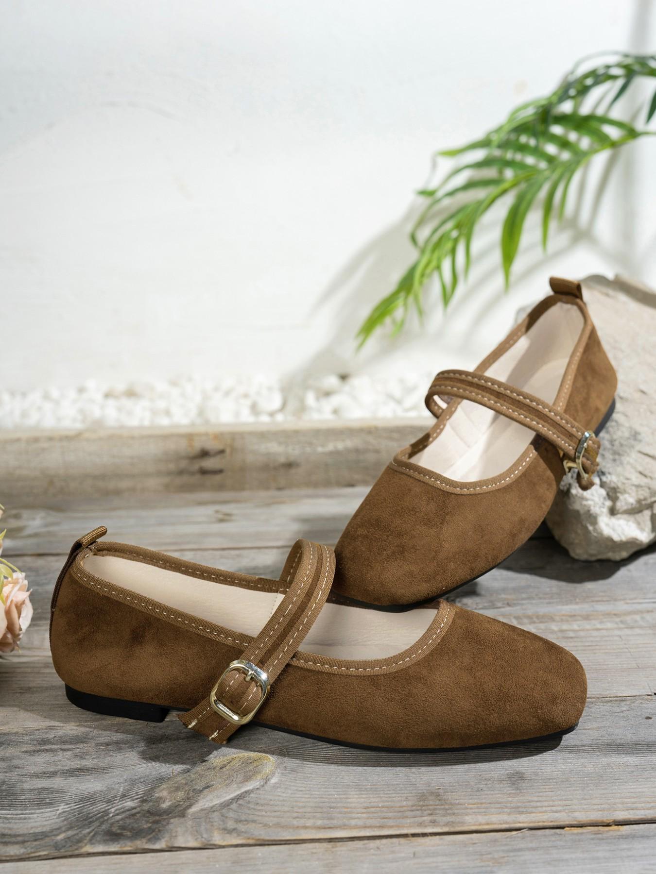 Women's Vintage Square Toe Mary Jane Shoes, Comfortable Low Heel Single Shoe, Fashion Commuter Women's Shoes, All Seasons