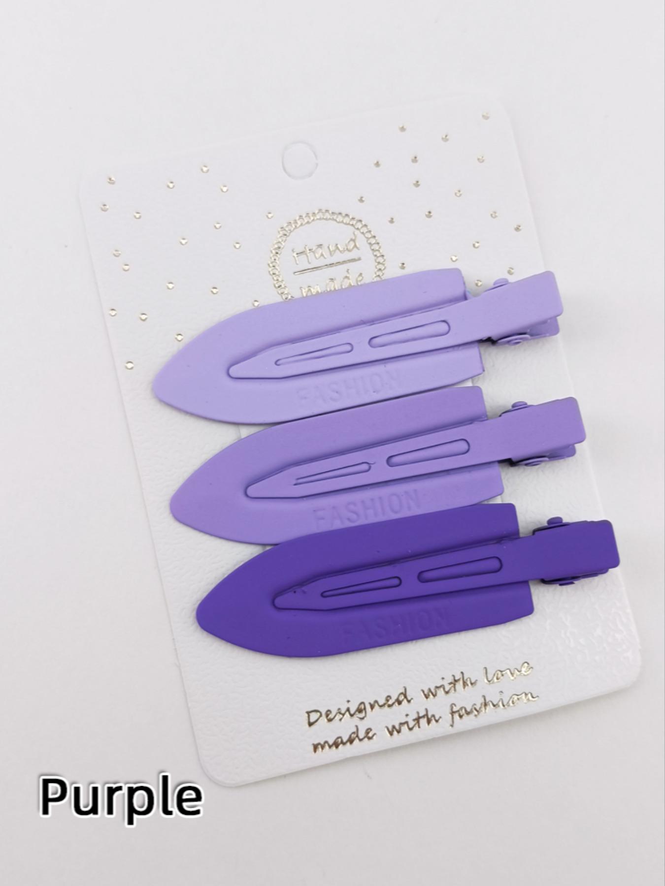 1 Pack 3 Pcs 7cm Water Drop Hair Clip, Metal Material, Dopamine Color Series, Secure Side Bangs and Daily Hairstyles, Styling Accessories