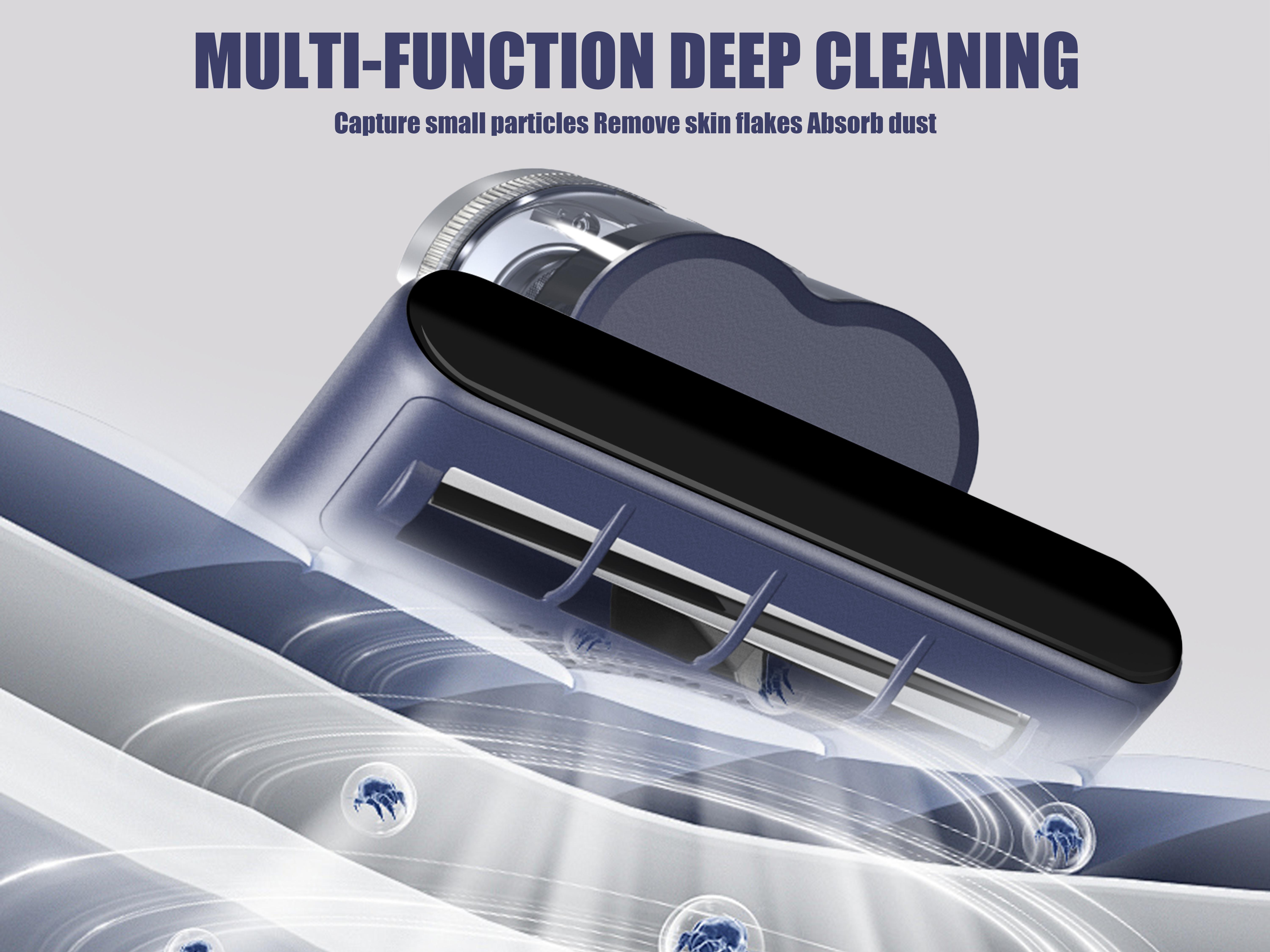 Teant Mattress Vacuum Cleaner for Dust Mites Removal, Bed Vacuum with UV-C Light & 149°F Hot Air & Aroma Tablet & LED Display, 16Kpa Powerful Suction Double-Cup Handheld Vacuum Cleaner With HEPA Filter for Bed, Couch, Sofa, Carpet