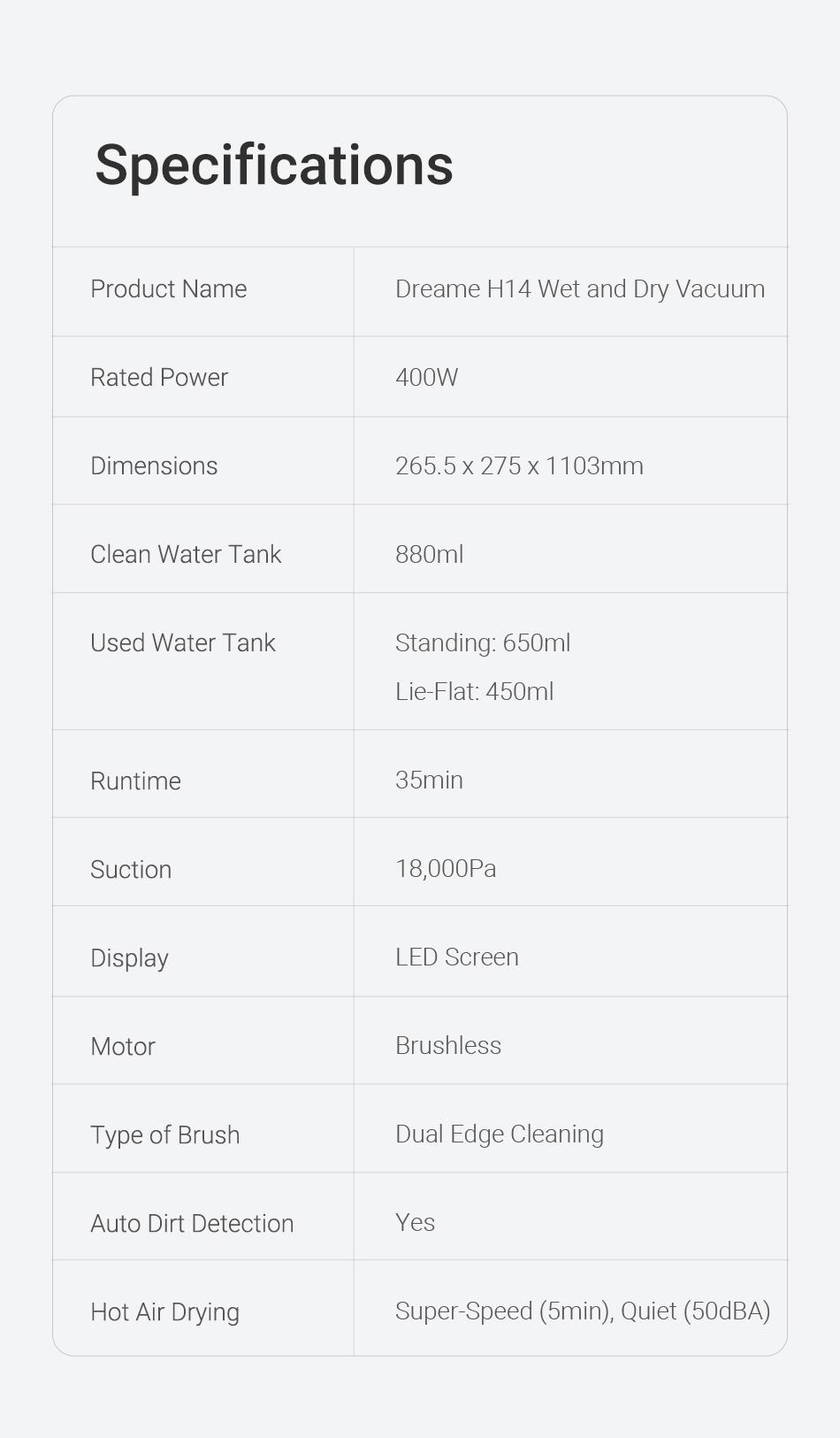 DREAME H14 Series I / H12 Pro FlexReach Vacuum Mop, Wet and Dry Vacuum, 180° Lie-Flat Cordless Vacuum Mop Combo, 140°F Brush Washing, Fast Hot Air Drying in 5 Mins, Great for Sticky Steam Messes Cleaner Self Cleaning System Deep Cleaning Machine