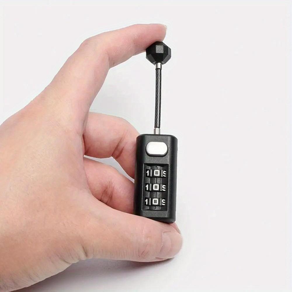 Compact Resettable Password Lock for Backpacks, Luggage, Dorm Rooms, 3-Digit Combination, Ideal for Security and Convenience