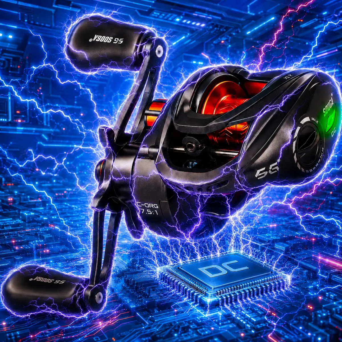 SOUGAYILANG Baitcasting Fishing Reel Ultralight 7.1:1 7.2:1 7.5:1 Gear Ratio Baitcaster Reel Smooth and Sensitive,DC Baitcasting  Fishing Reel for Freshwater Saltwater Fishing