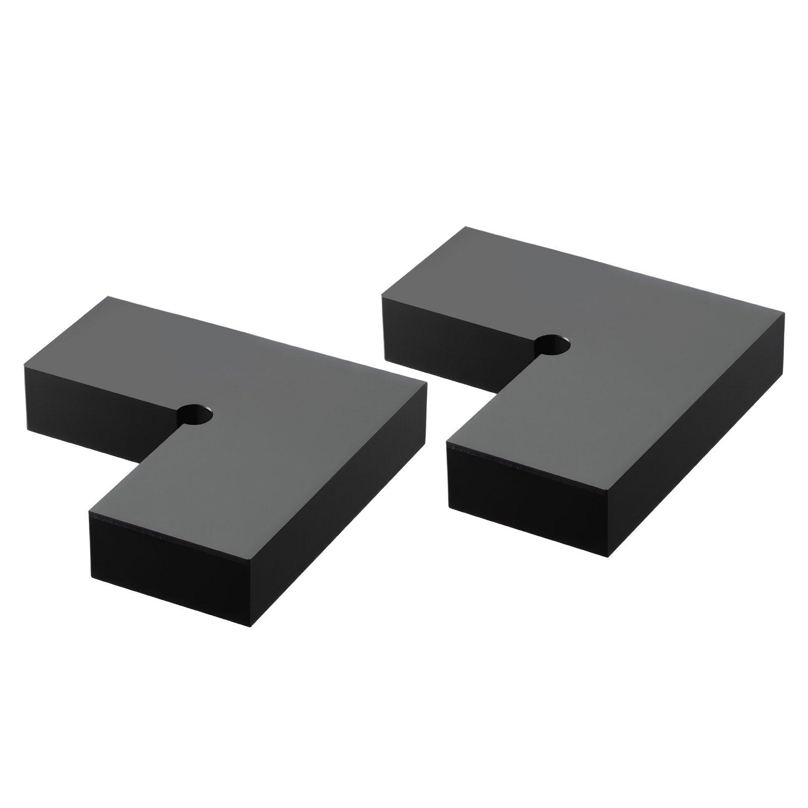 【Father's Day gift】VEVOR 2 Pack Corner Connectors for Handrail, Extension Stair Railing Accessories, POM Hand Rail Connector Fittings for Rectangular Cable Railing, Deck Cable Rail System Outdoor, Matte Black, HT-05