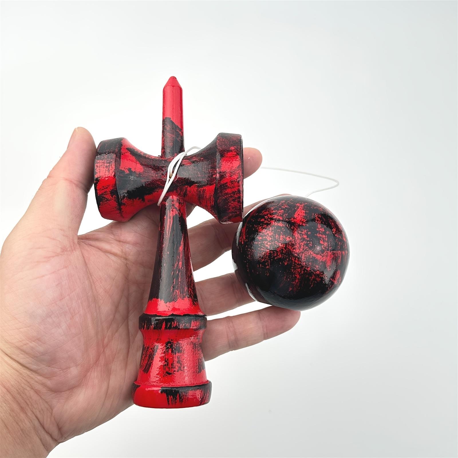Wood graffiti Red Kendama Skill Ball Mixed Color Design Balance Coordination Exercise Beginners Sports Leisure Equipment