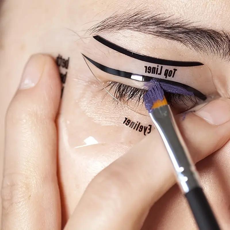 10pcs Reusable Eyeliner Stencil Set, Reusable Eyeliner Template, Professional Makeup Tool for Women