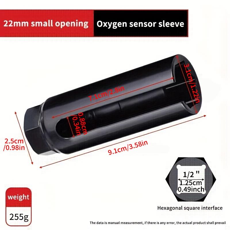 Japanese Oxygen Sensor Socket, Hex Bit Socket, Drive Sockets, Contains Oxygen Sensing Socket, Easy Installation Tool, Metal Working Part, Automotive Repair Accessory, Oxygen Sensor Wrench