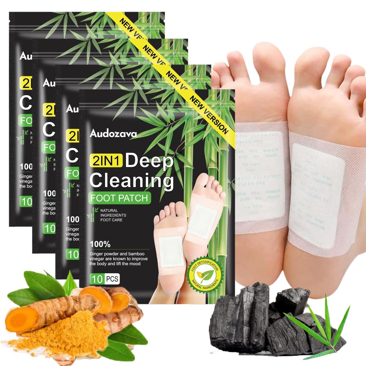 40pcs Foot Detox Patches for Stress Relief, Toxin Removal & Better Sleep | Natural Deep Cleansing Pads Nail Charcoal Health Fitness, Wellness, Therapy
