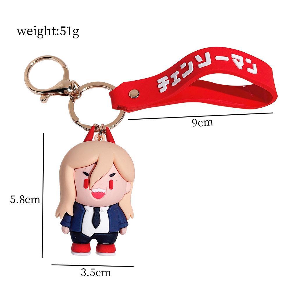 Chainsaw Man Keychain Cartoon Denji Pochita Anime Keyrings Makima Power Aki Hayakawa Doll Keyring Toys Accessorie Fans Boy Gifts