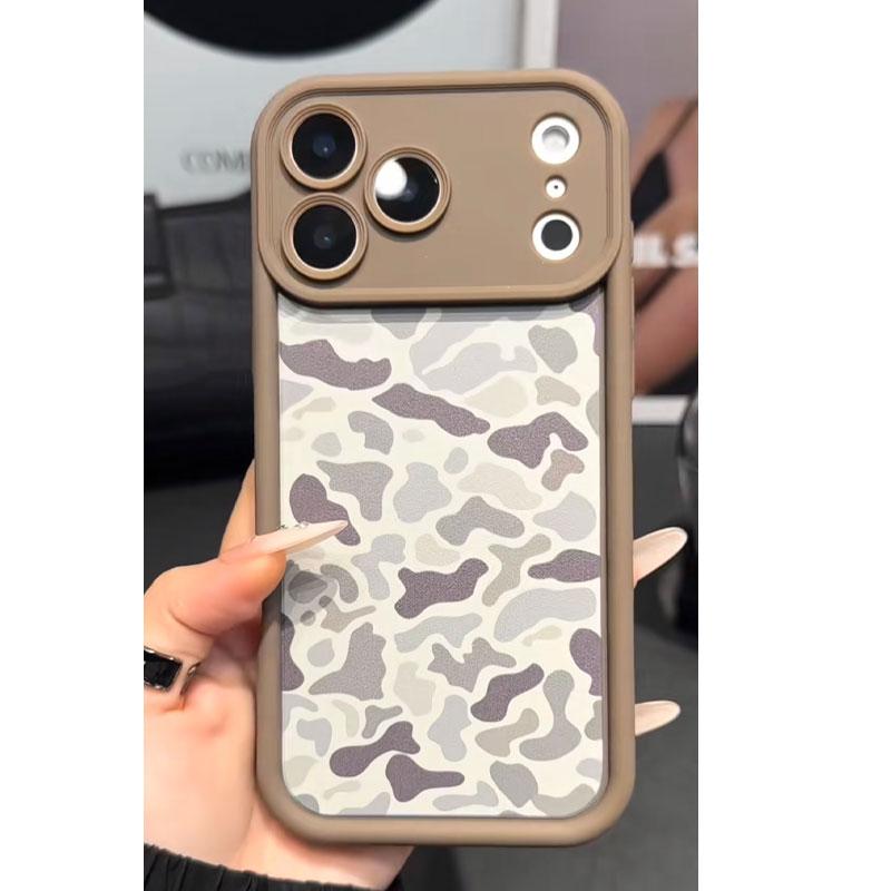 Camo Pattern iPhone case fashion protective cover for iPhone 16 15 pro max 14 13 12 11 XR XS Plus stylish non-slip creative silicone design mobile phone protective case, mobile phone accessories