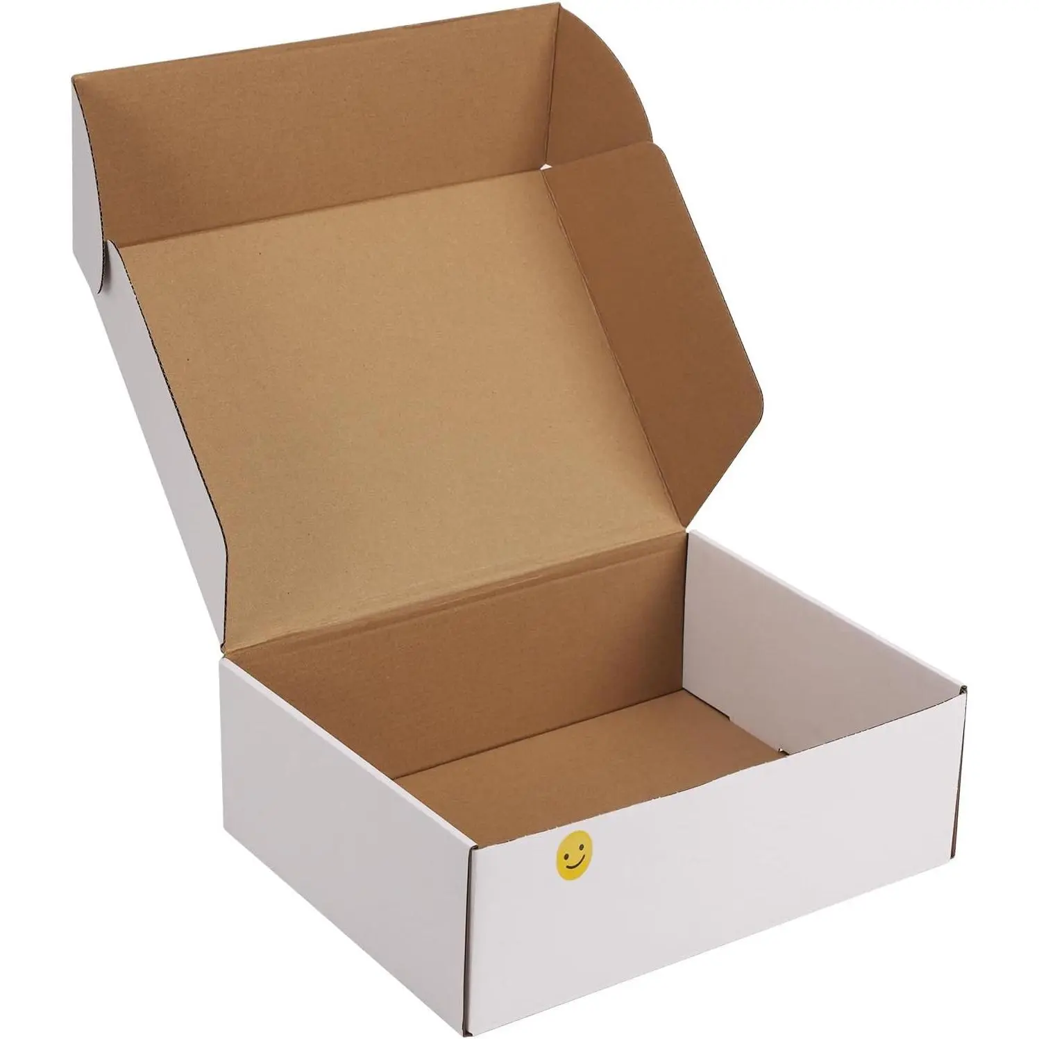 12x9x4 White Corrugated Shipping Boxes, Set of 1, Cardboard Box for Packing, Mailing, Business