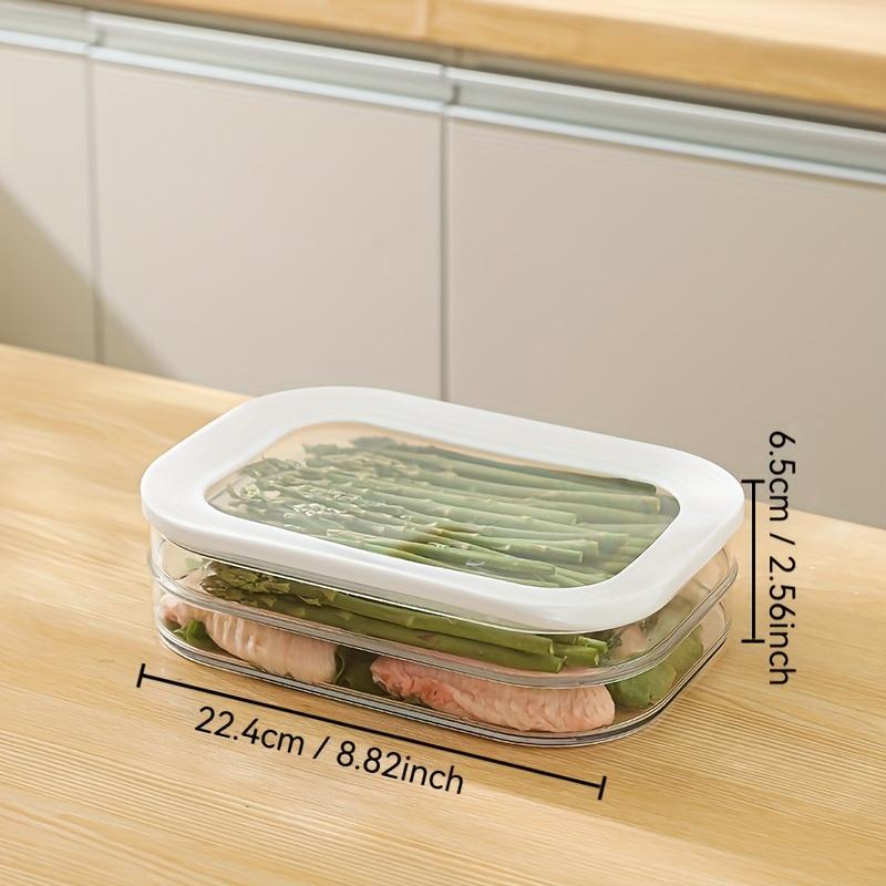 Stackable Food Storage Containers, Refrigerator Organizer, Fridge Storage Container, Meat Preservation Box, Leak-Proof Sealed Design, Reusable, Space-Saving