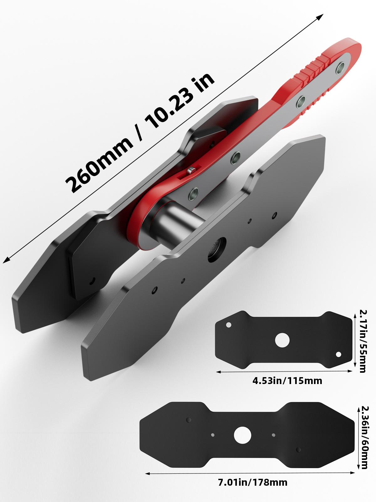 Brake Caliper Press Tool Car Piston Spreader Pad 360 Degree Swing Ratchet Hand Wrench Expander for Single Twin Quad Piston Disc Brake