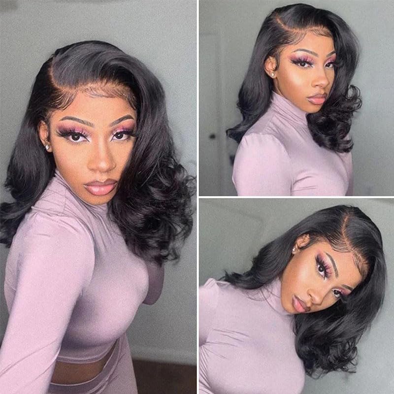 14inch Glueless Wigs 6x4 5x5 7x5 9x6 Human Hair Pre Plucked Body Wave Glueless Wig Lace Pre Cut 6x4 Lace Closure New Upgraded No Glue Wigs for Women Human Hair Natural Hairline