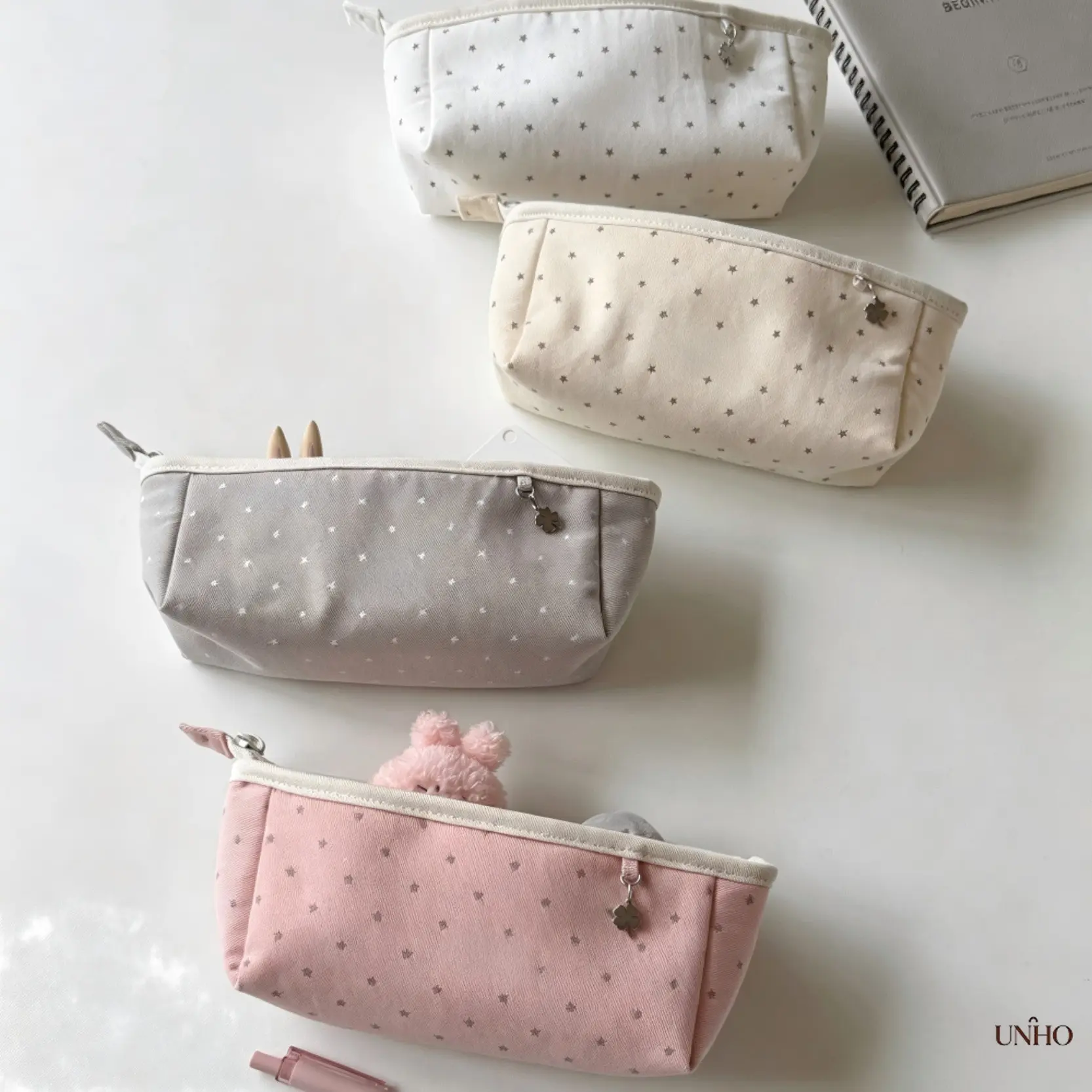 Korean‑Style Simple Star Pencil Bag, Ins High‑Aesthetic Large‑Capacity Multi‑Layer Stationery Pouch, Practical Storage Bag For Students Daily School Study Accessory