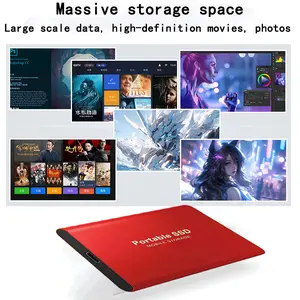 4TB Large Capacity External Hard Drive Quiet Operation Mobile Storage SSD USB3.2 Type-C High Speed Solid Stae Disk For PC MAC