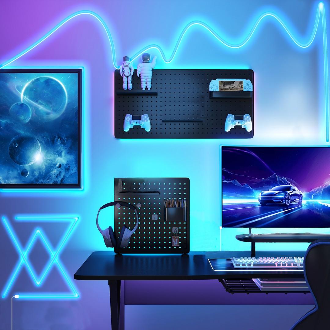 LED Neon Light, 9.8 Feet Ice Blue LED Strip, Flexible Rope Lamp for Indoor Home Decor, USB Powered, No Power Adapter Included