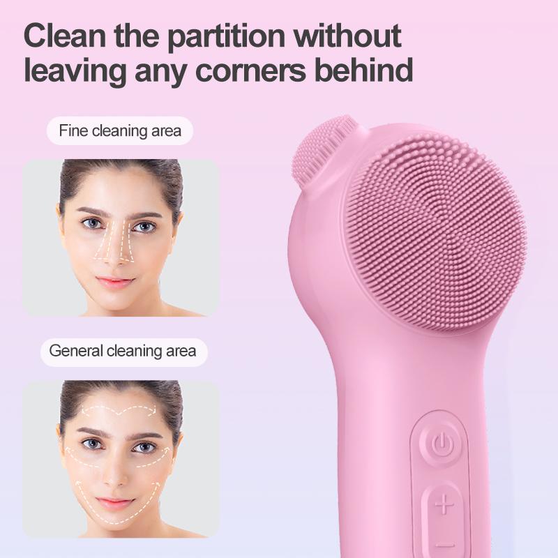 Facial Cleansing Brush Skin Massager Electric Silicone Face Brush USB Cleansing Waterproof Sonic Vibration summervibes