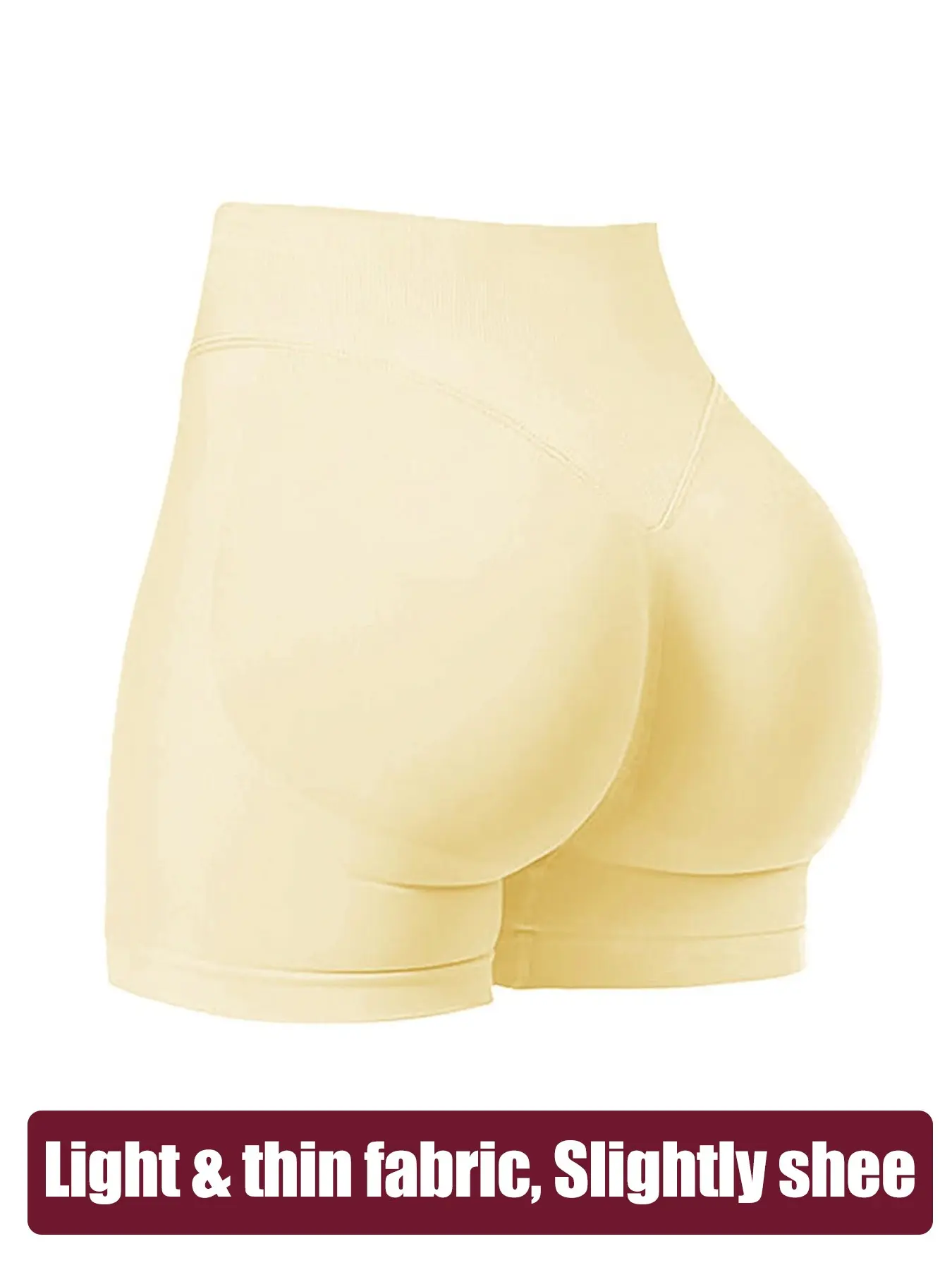 Women's Cycling Shorts, Invisible Butt Lifting Design, Nude Feel Peach Hip Lifting Yoga Shorts, Women's Tummy Control Yoga Shorts, Tight Fitness Pants, Running Sports Pants, Outdoor Running Cycling Pilates Shorts, Athletic Yoga Shorts