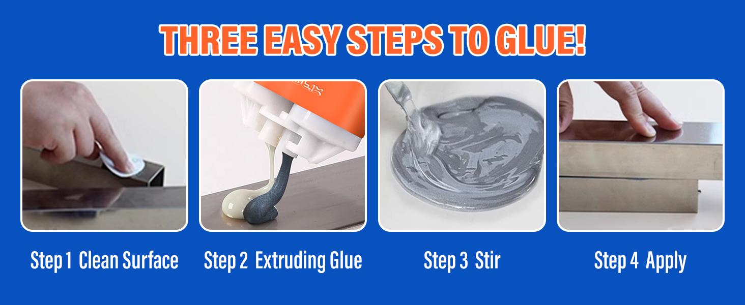 100G Heavy Duty Weld Waterproof Epoxy Casting Adhesive - Fast Repair Multi-Purpose Glue for Repairing Tile, Metal, Plastic, Ceramics, Wood - AB Epoxy Adhesive Super Glue with Accessories, Wear-Resistant, Waterproof, Oil-Resistant