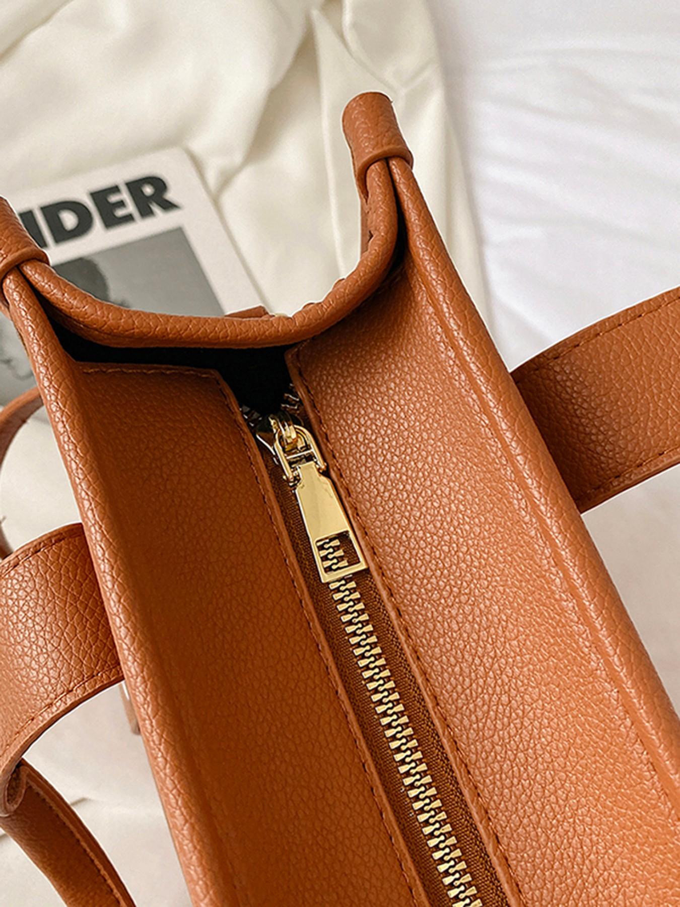 Women's Multifunctional PU Tote Bag, Crossbody & Handheld, Waterproof Lightweight, Ideal for Work, Vacation, Daily Use