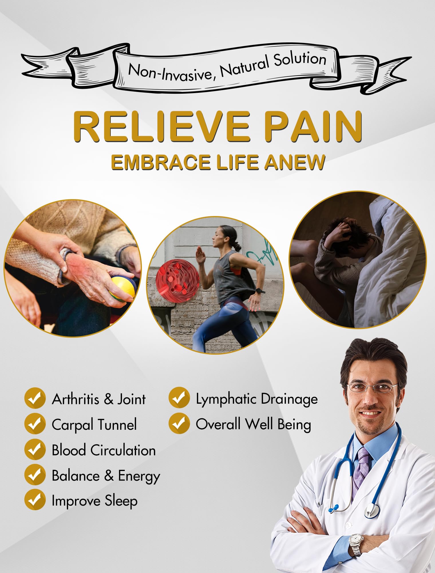 3x Men's Copper Bracelet Triple Super Magnet, Magnetic Bracelet with Adjustable Size Tool, Relieves Joint Pain and Improves Energy Circulation  Strong Magnetic Bracelet Men's Valentine's Day Father's Day Jewelry Gift