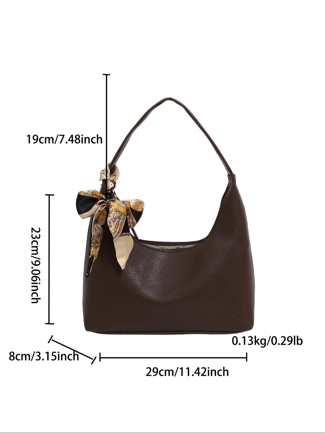 Fashion Retro Crossbody Shoulder Bag for Women, Stylish Compact Design with Scarf Detail, Perfect for Daily Use & Special Occasions, Embellished Shoulder Bag