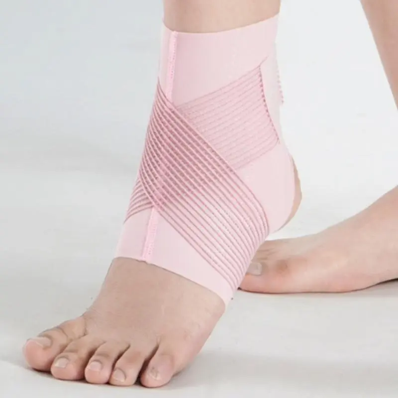 1Pc Adjustable Customizable Plastic Ankle Stabilizer Sleeve - Slim, Thin, Breathable, Lightweight Elasticity Compression Support Brace with Strap for Sprain Relief, Portable, Flexible Sports Protector for Athletic Training, Walking