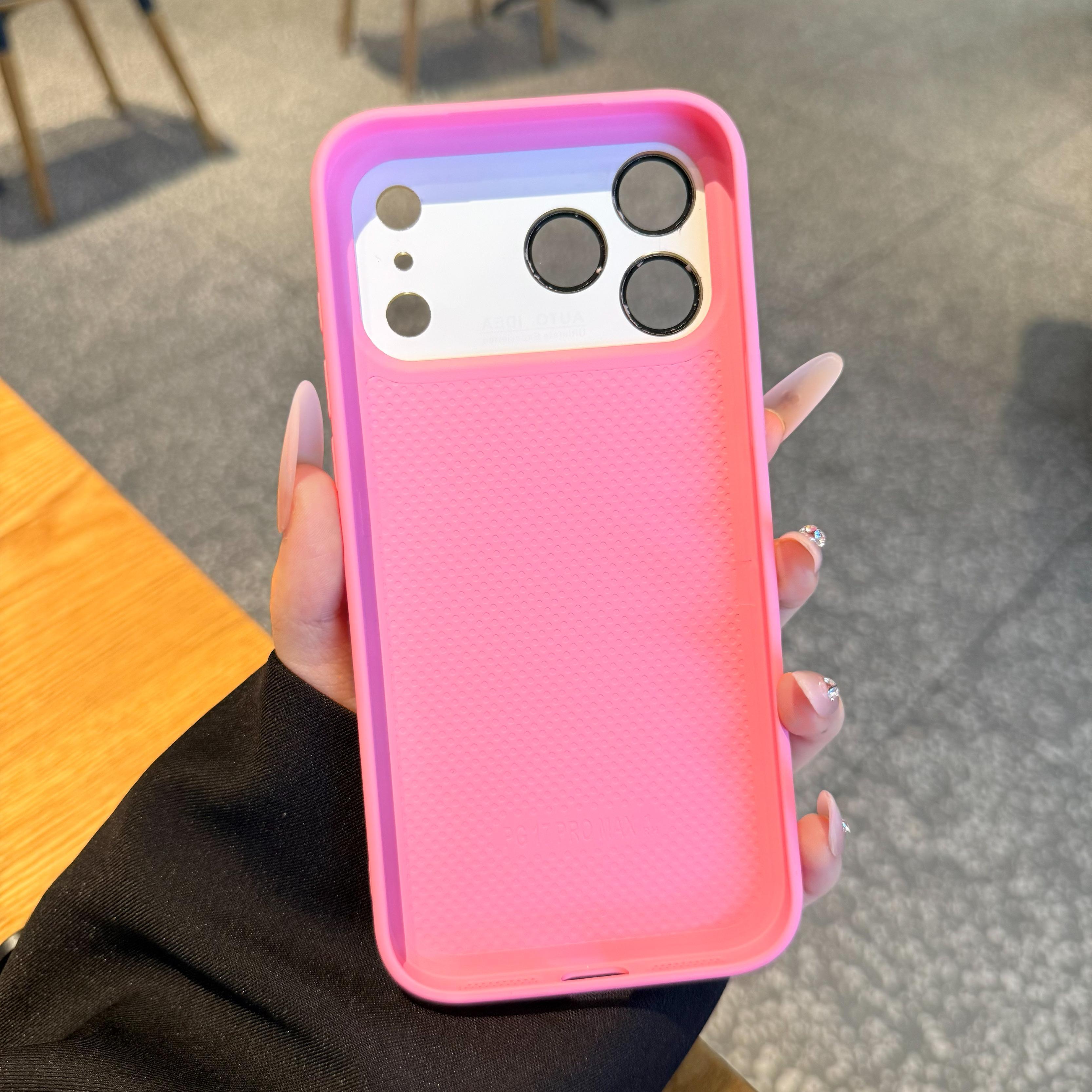 Dopamine Color Block Phone Case for iPhone 17/16/15/14/13 Pro Max - Soft Touch Minimal Aesthetic Shockproof Mobile Phone Accessory, Cute Multi-Color Everyday Protective Cover, Fits iOS iPhone Series, LU7, Accessories