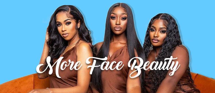 Moreface Beauty Water Wae Pre-Bleached Knots Wig Human Hair Lace Frontal Wigs Natural Color Deep Wave Wig Transparent Lace Frontal Human Hair Wigs Kinky Curly Lace Front Wig