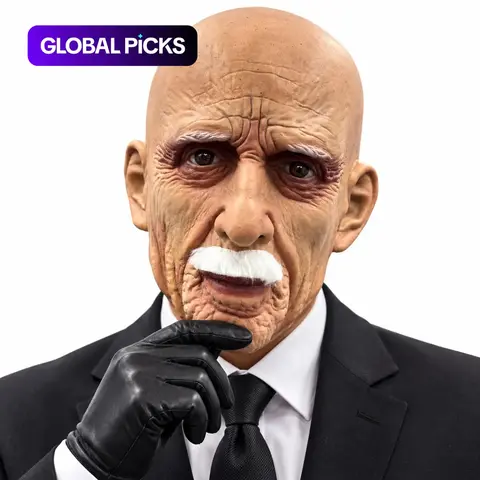 【Black Friday】Old Man Mask, Bald Elderly Mask, Realistic Latex Mask, Halloween Party Supplies, Masquerade Props, Party Event Props, Roleplay Prop #GLOBAL PICKS