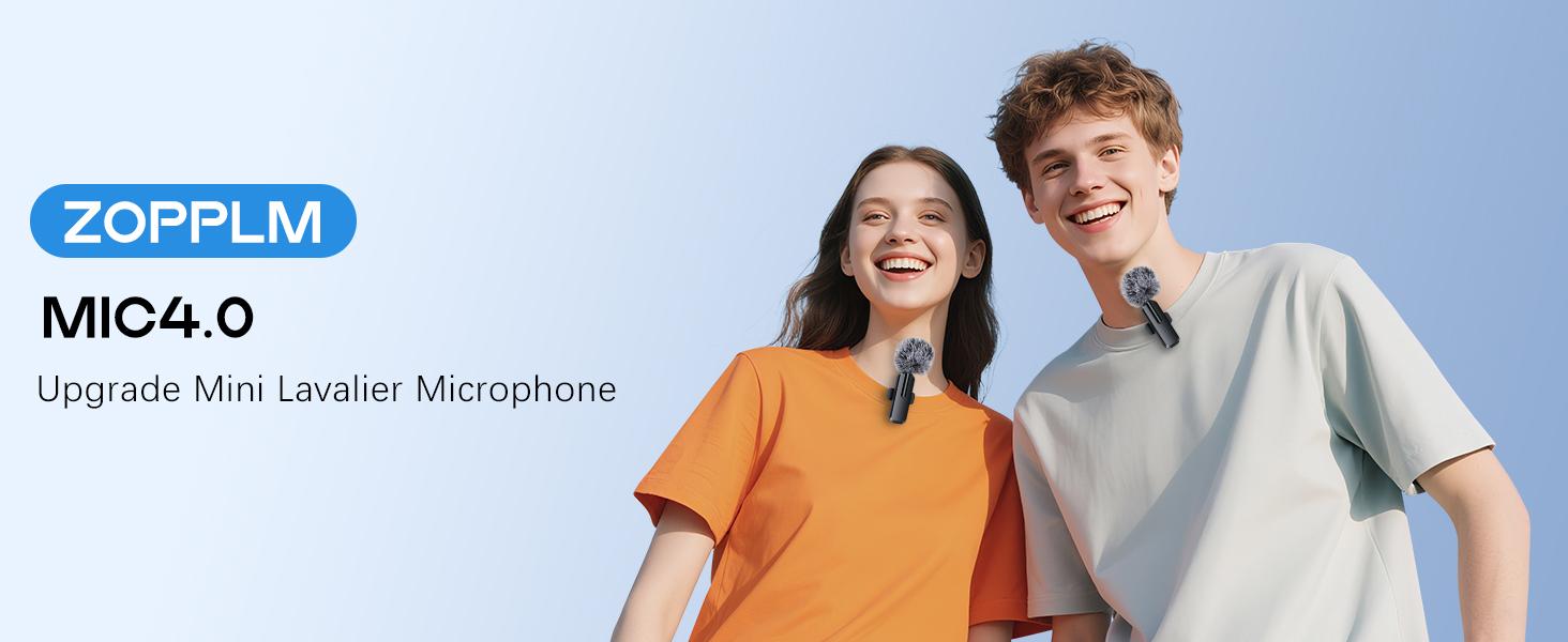 Mini Wireless Microphone for iPhone, Clip-on Lavalier Mic with Charging Case, Noise Reduction Mic for TikTok Video Recording Mini Wireless Microphone for iPhone, Clip-on Lavalier Mic with Charging Case, Noise Reduction Mic for TikTok Video Recording