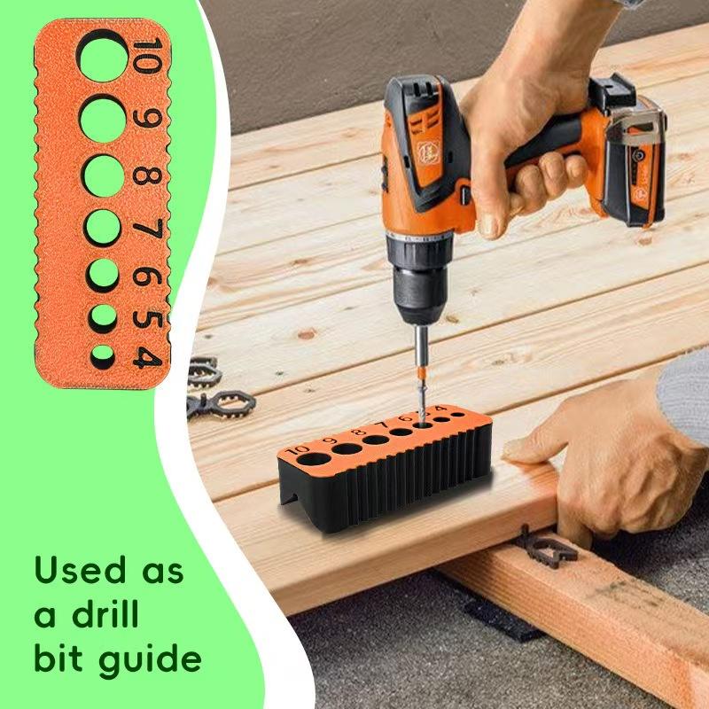 Handheld Drill Bit Guide Round Tube Clamp Steel Insert Locator Template, Precision Alignment, Heavy Duty Precision Drilling Tool, Hole Punching Jig, Durable Construction, Robust Construction
