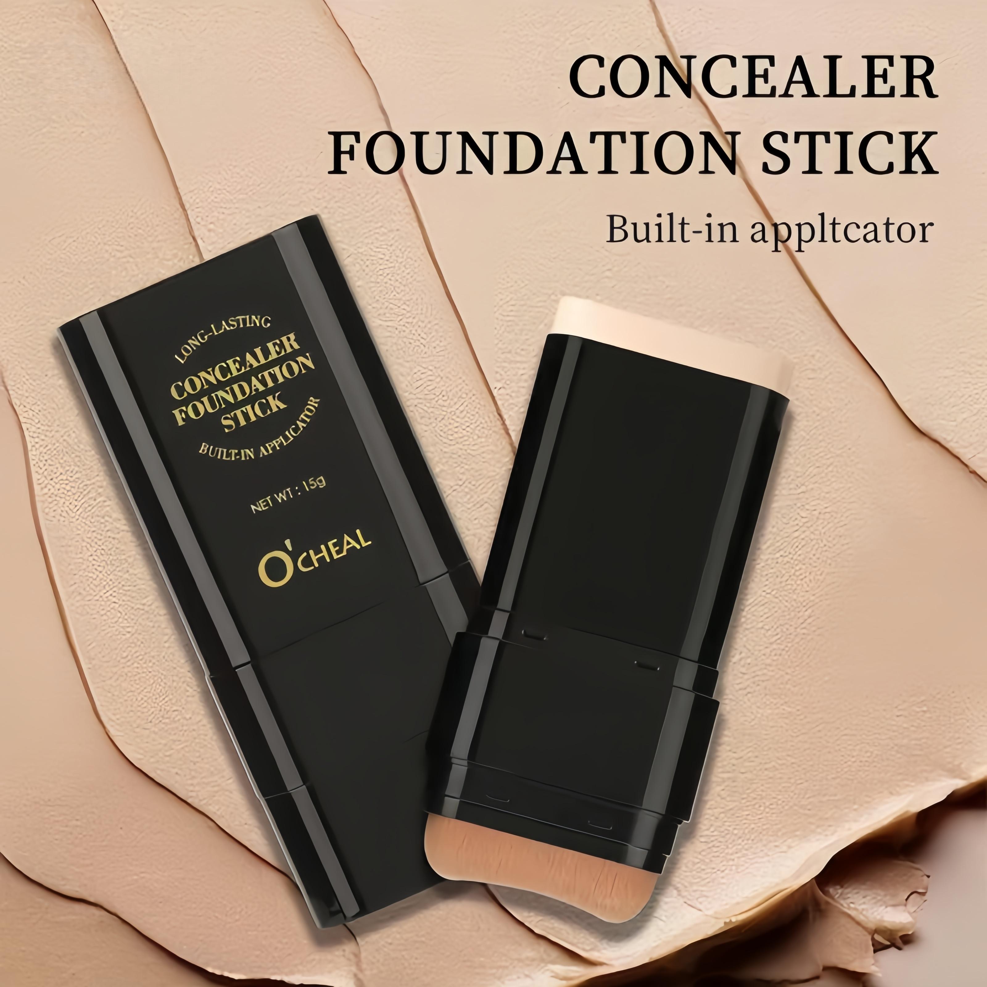 Get Flawless Fast:  Long-Wear Foundation & Contour Duo Stick w/ Applicator Foundation Concealer Makeup