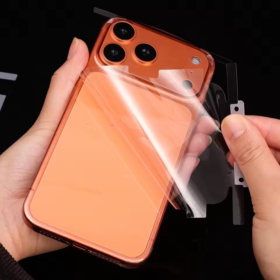 2-Pack Full Coverage Matte Protective Back Film Protection for iPhone 17 Pro Max/17 Air/17 Pro Accessories, Side + Rear Screen Protector with Installation Tools