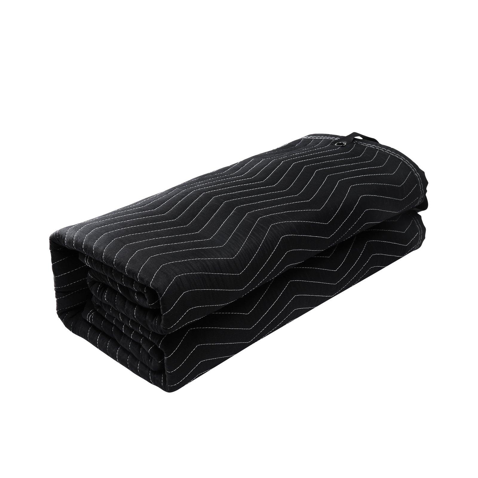 VEVOR Sound Dampening Blanket, 96" x 80", Extra Large Studio Grommeted Soundproof Blanket with Grommets, Light Blocker for Door Acoustic Noise Blocking Blanket Studio Sound Absorption Sheet, Black