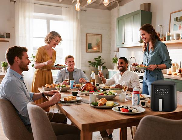 Comhoma Air Fryer 8-in-1 with 5 QT Capacity,180°-400°F Precision Heating, Air Fry, Roast, Broil, Reheats, Dehydrates, Less Oil, Features Shake Reminder, Large Touch Display with Auto Menus Comhoma Air Fryer 8-in-1 with 5 QT Capacity,180°-400°F Precision Heating, Air Fry, Roast, Broil, Reheats, Dehydrates, Less Oil, Features Shake Reminder, Large Touch Display with Auto Menus