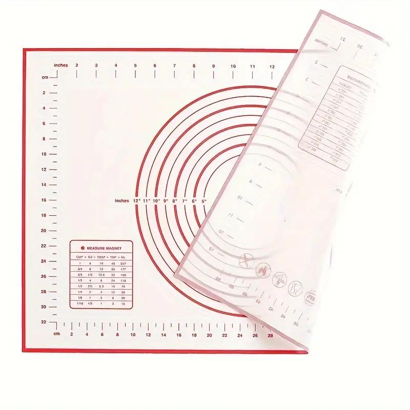 Silicone Dough Mat, Non-slip Non-stick Dough Kneading Mat, Kneading Pad, Multipurpose Baking Mat, Baking Supplies