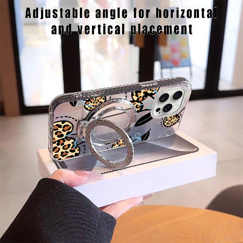Cherry leopard print with stand combination set phone case Case is Suitable For Xiaomi POCOX3PRO/POCOX3GT/POCOX3NFC/POCOX3/POCOM6PRO5G/POCOM3/POCOF5PRO with PET Shock proof, Fashionable and durable design