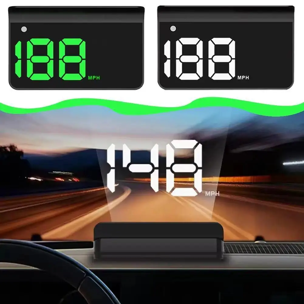 Car HUD Head Up Display MPH GPS Digital Speedometer Plug And Play Windshield Projector Auto Electronics Accessories ﻿
