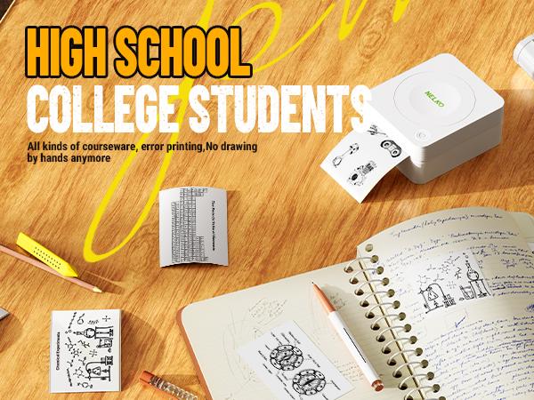 Mini Sticker Printer-2 Inch Bluetooth Thermal Pocket Printer,Inkless Portable Printer for School Notes,Photos, Memos,Lists,Gifts,Journals