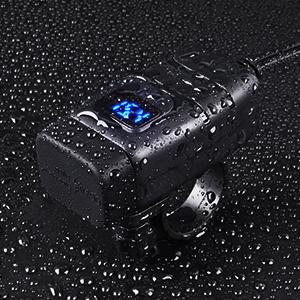 Nilight Motorcycle Charger with 12V Voltmeter Independent On Off Switch SAE USB Adapter Inline 10A Fuse Waterproof 6.8A Dual QC3.0 Fast Charging Phone Tablet for 7/8inch Handlebar ATV Port Device Installation hand gestures Led Mount Motorbike